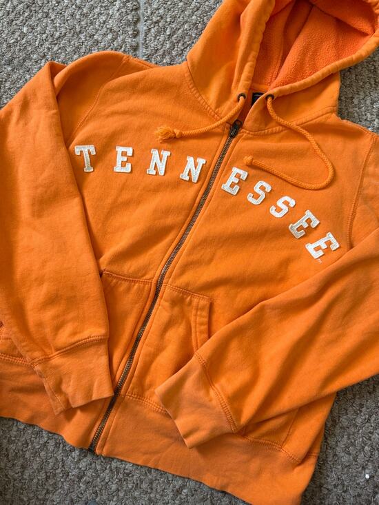 Y2k Jackets & Blazers - University of Tennessee Women’s Size S/M Cotton Blend Orange Zip-Up Jacket